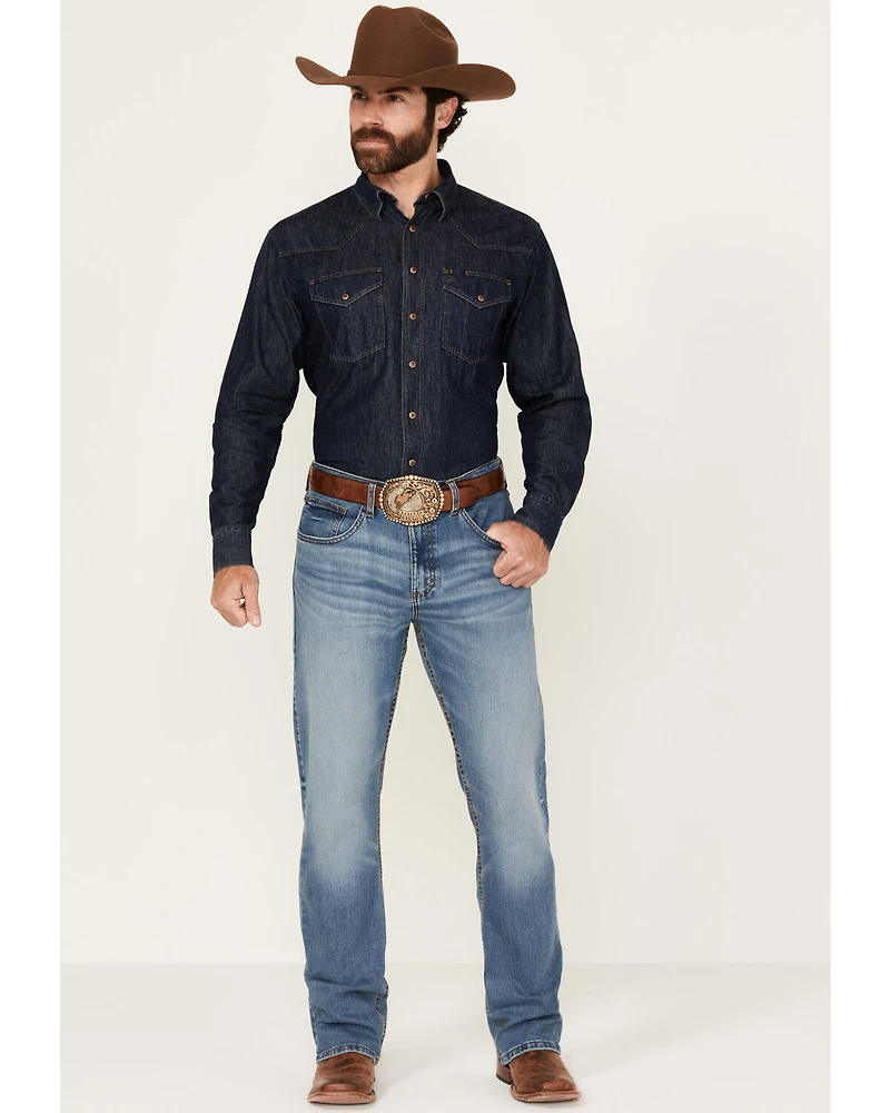 Wrangler 20X Men's Wright Medium Wash Slim Bootcut Stretch Denim Jeans - Tall