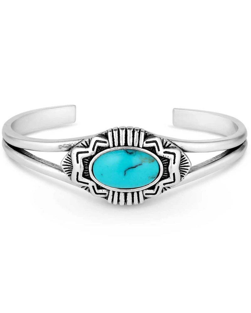 Montana Silversmiths Women's Blue Mesa Turquoise Cuff Bracelet