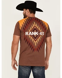 RANK 45® Men's Jarred Southwestern Logo Short Sleeve Graphic T-Shirt