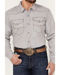 Kimes Ranch Men's Grimes Denim Long Sleeve Pearl Snap Western Shirt