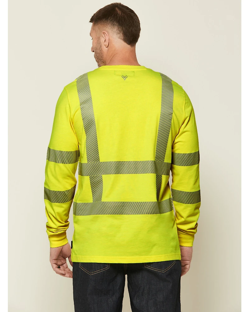 Hawx Men's FR Hi-Vis Lumos Long Sleeve Work Shirt