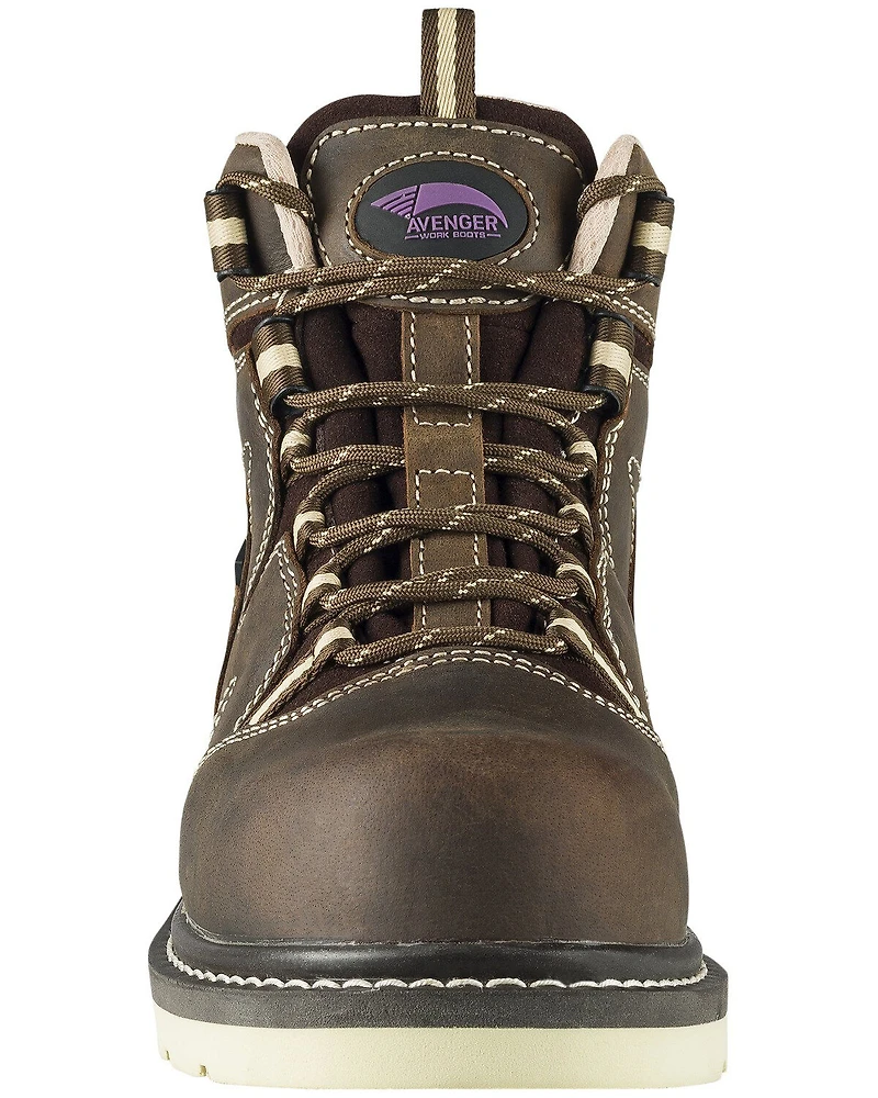 Avenger Women's Waterproof Wedge Work Boots - Composite Toe