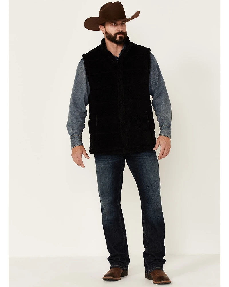 Cody James Men's Mesa Quilted Snap-Front Sherpa Vest