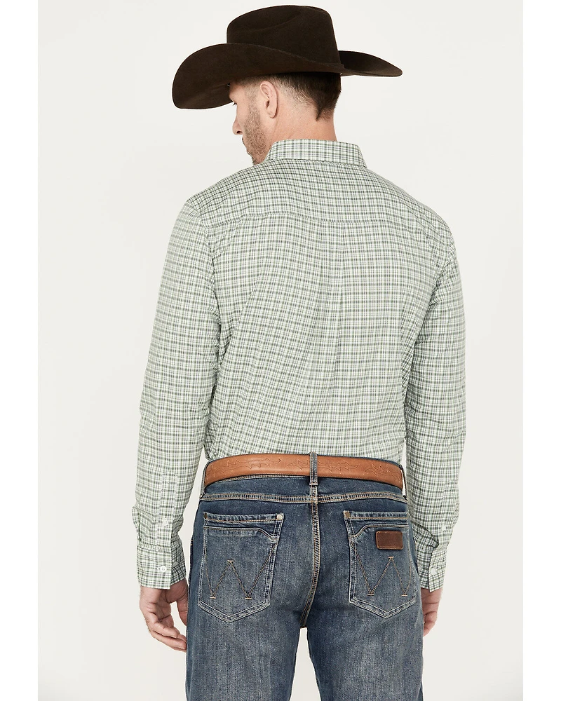 Cody James Men's Plaid Print Long Sleeve Button-Down Western Shirt