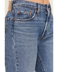 Levi's Women's Medium Wash 501 Pieced Destructed Jeans