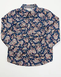 Cody James Toddler Boys' Grand Finale Paisley Print Long Sleeve Snap Western Shirt