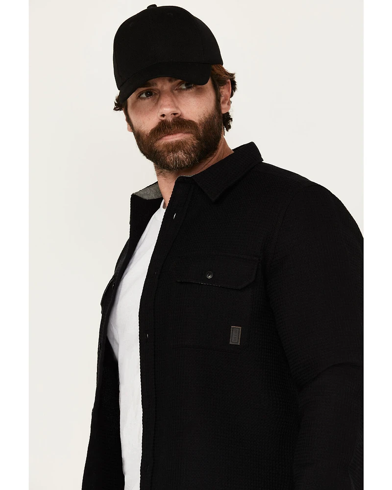 Brothers & Sons Men's Hamilton Solid Long Sleeve Button-Down Western Shirt Jacket