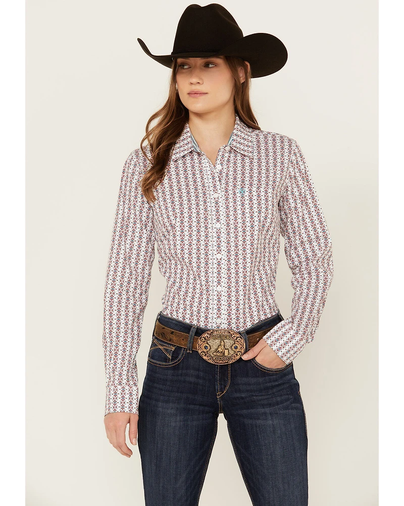 Ariat Women's Geo Print Long Sleeve Button-Down Western Shirt