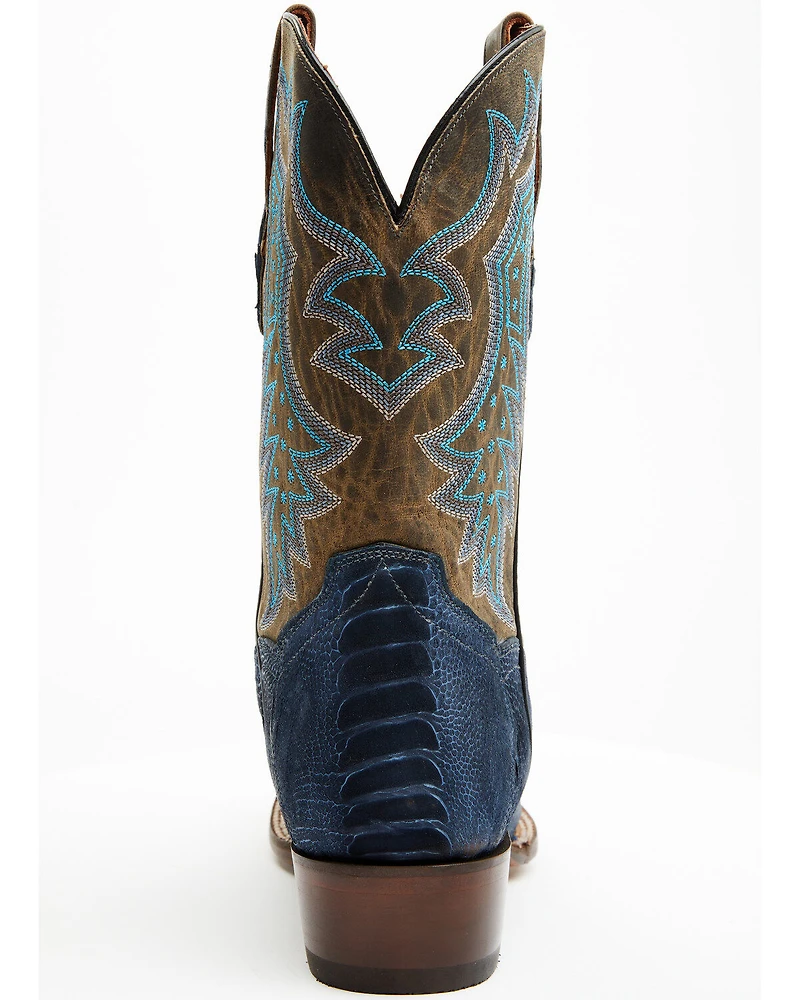 Dan Post Men's 11" Exotic Ostrich Leg Western Boots - Square Toe
