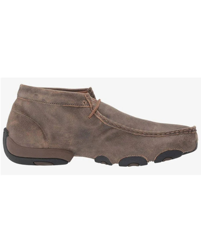 Twisted X Bomber Leather Lace-Up Driving Moccasins