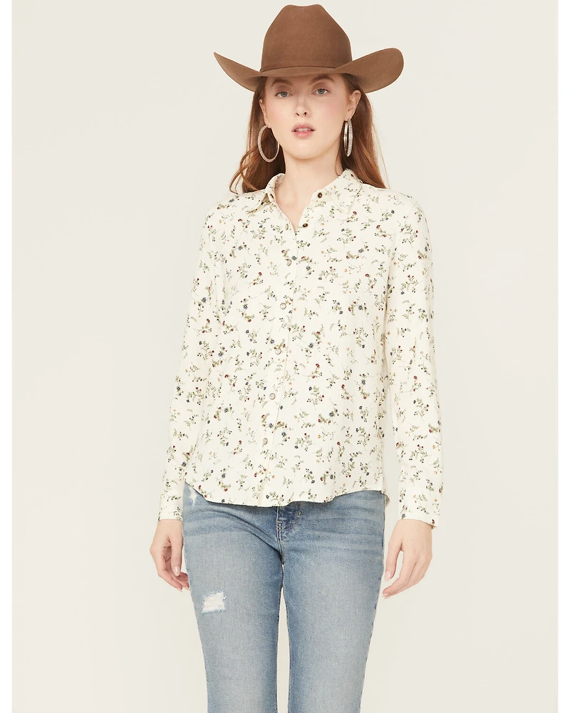 Idyllwind Women's Snowden Floral Print Long Sleeve Featherlight Western Shirt