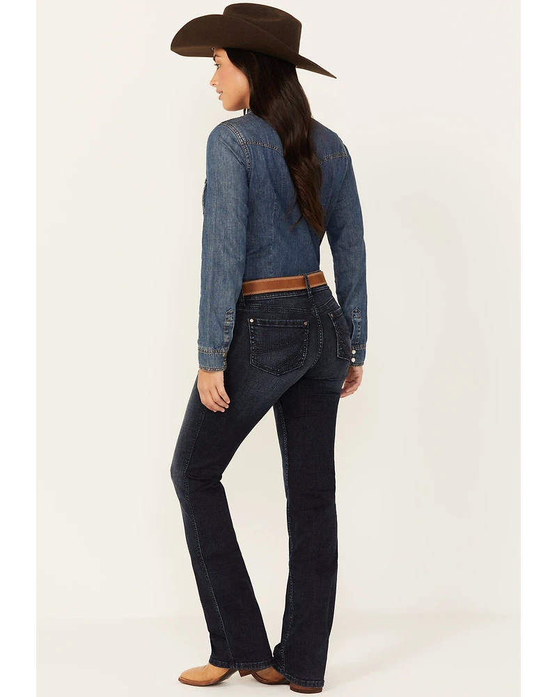 Shyanne Women's Shay Mid Rise Bootcut Performance Stretch Denim Jeans
