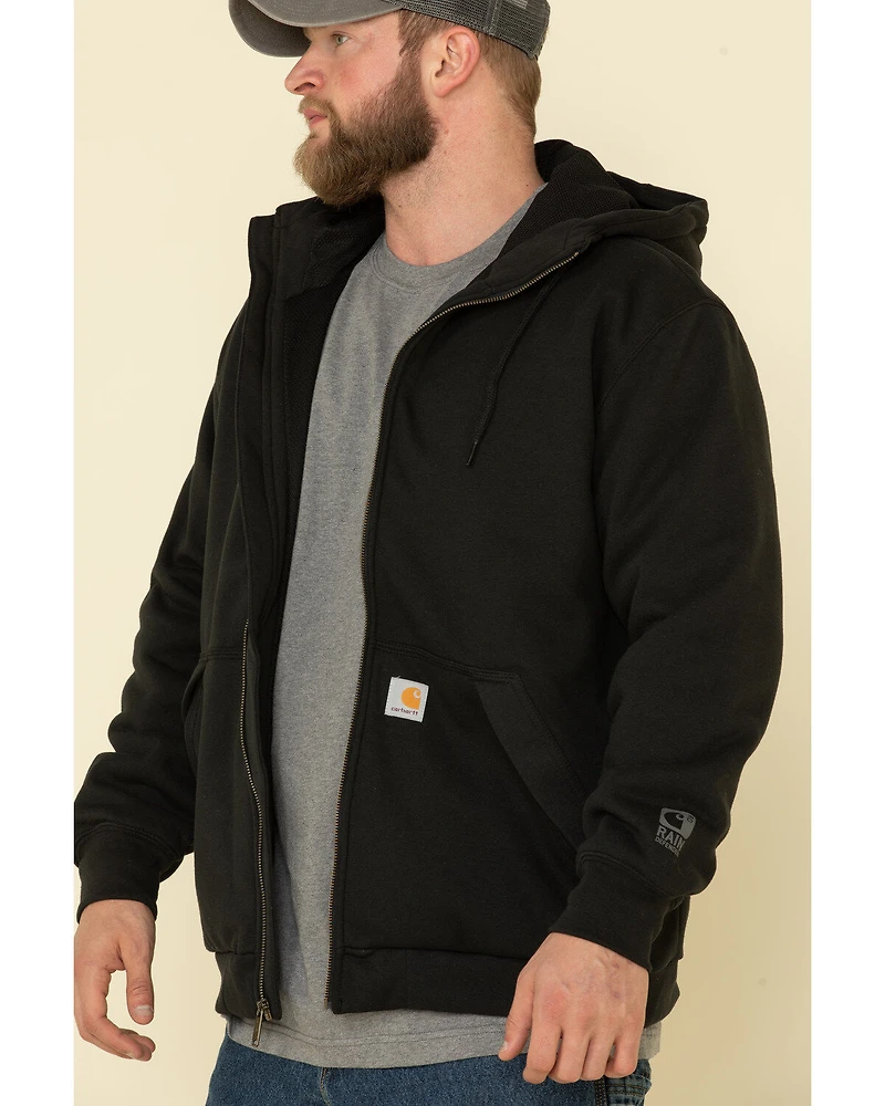 Carhartt Men's Rain Defender Thermal Lined Zip Work Hooded Sweatshirt - Tall
