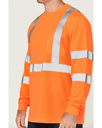 Hawx Men's Hi-Vis Reflective Long Sleeve Work T-Shirt