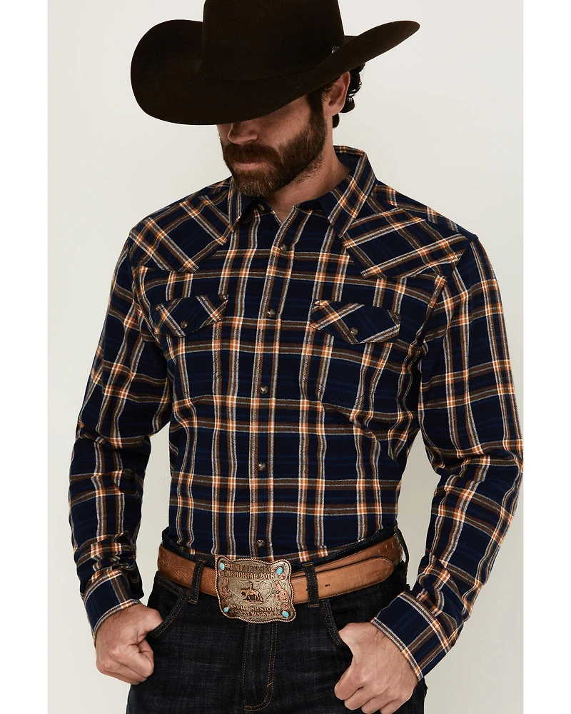 Cody James Men's Tombstone Plaid Print Long Sleeve Snap Western Shirt