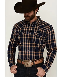 Cody James Men's Tombstone Plaid Print Long Sleeve Snap Western Shirt