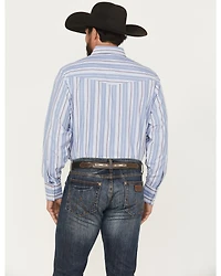 Ely Walker Men's Striped Long Sleeve Pearl Snap Western Shirt