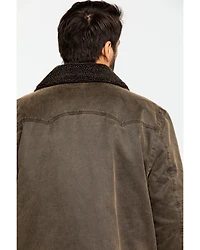 Cripple Creek Men's Enzyme Washed Storm Flap Sherpa Jacket