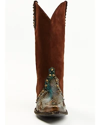 Idyllwind Women's Leap Snake Suede Leather Western Boots - Snip Toe