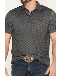 Cowboy Hardware Men's Geo Print Short Sleeve Snap Polo