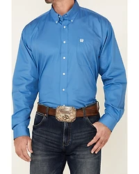Cinch Men's Solid Long Sleeve Button-Down Western Shirt