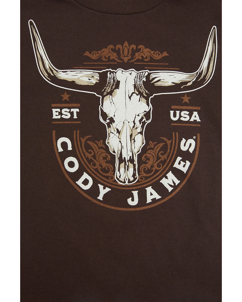 Cody James Toddler Boys' USA Steerhead Short Sleeve Graphic T-Shirt