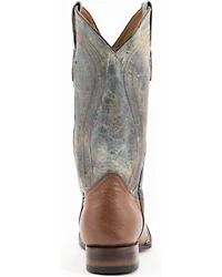 Ferrini Men's Smooth Quill Ostrich Exotic Boots - Broad Square Toe
