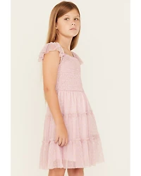 Sugar California Girls' Star Print Smocked Dress