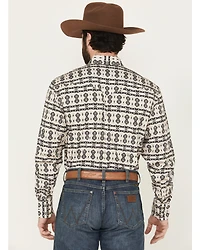 Rodeo Clothing Men's Southwestern Print Long Sleeve Snap Western Shirt