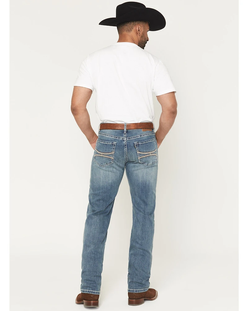 Hooey Men's Medium Wash Slim Straight Stretch Denim Jeans