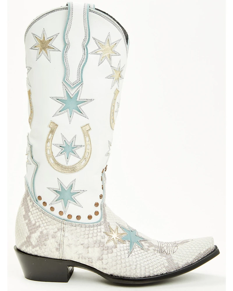 Old Gringo Women's Lucky Star Exotic Python Tall Western Boots - Snip Toe