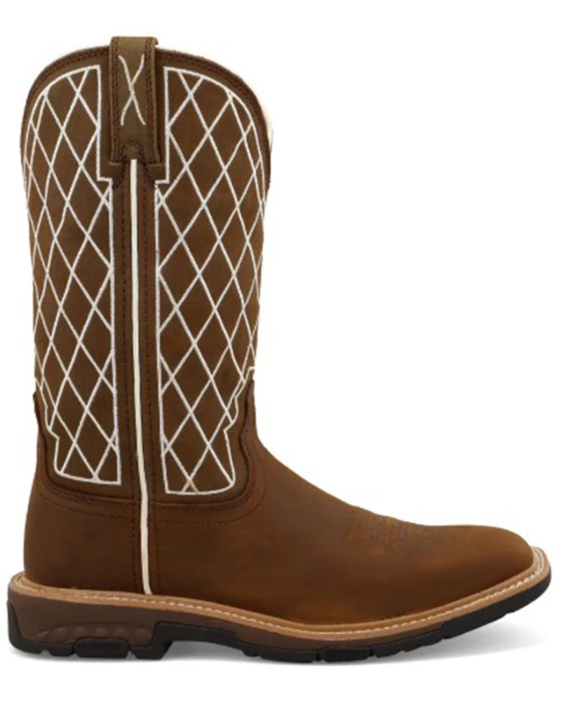 Twisted X Women's Distressed Brown Western Work Boots - Soft Toe