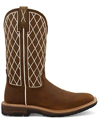 Twisted X Women's Distressed Brown Western Work Boots - Soft Toe