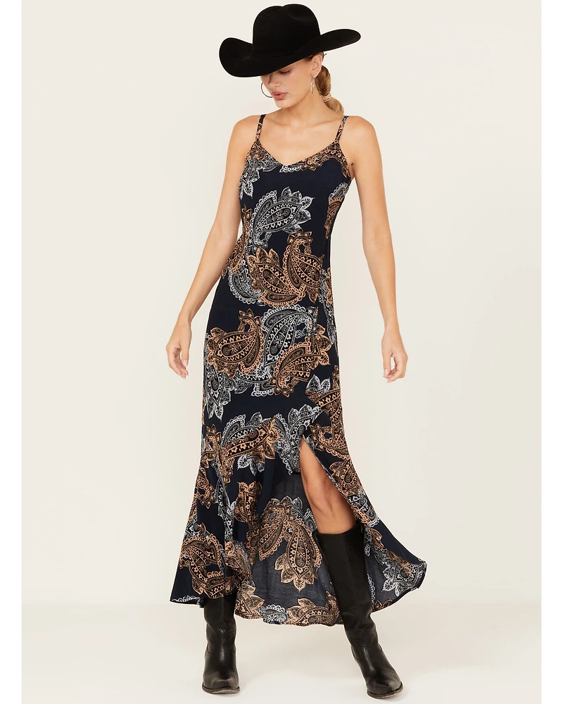 Shyanne Women's Printed Ruffle Flounce Maxi Dress