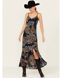 Shyanne Women's Printed Ruffle Flounce Maxi Dress