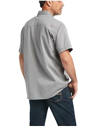 Ariat Men's Solid Rebar Washed Twill Short Sleeve Button Down Work Shirt