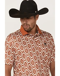 RANK 45® Men's Crossfire Southwestern Print Short Sleeve Polo