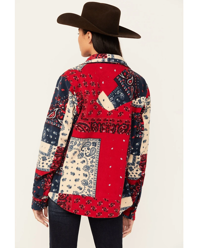 Outback Trading Co Women's Bandana Print Long Sleeve Haley Big Shirt