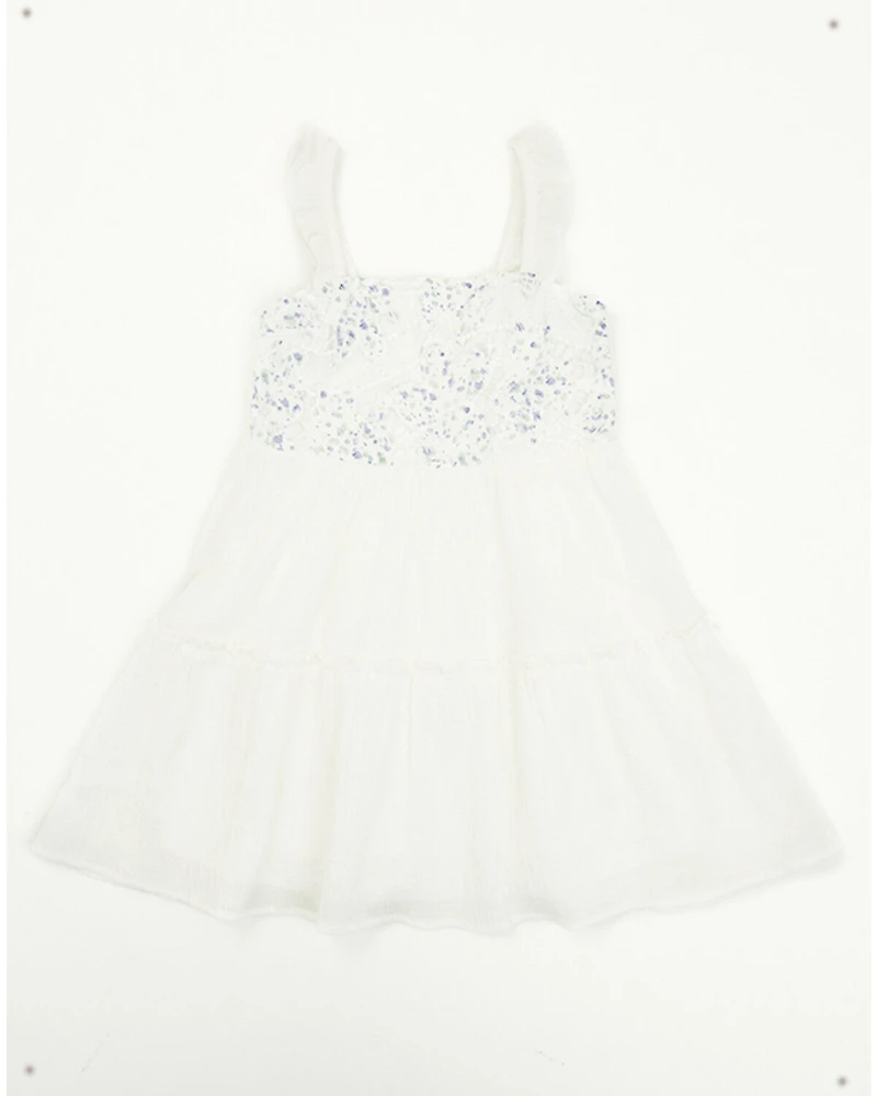 Yura Toddler Girls' Floral Patched Crochet Dress