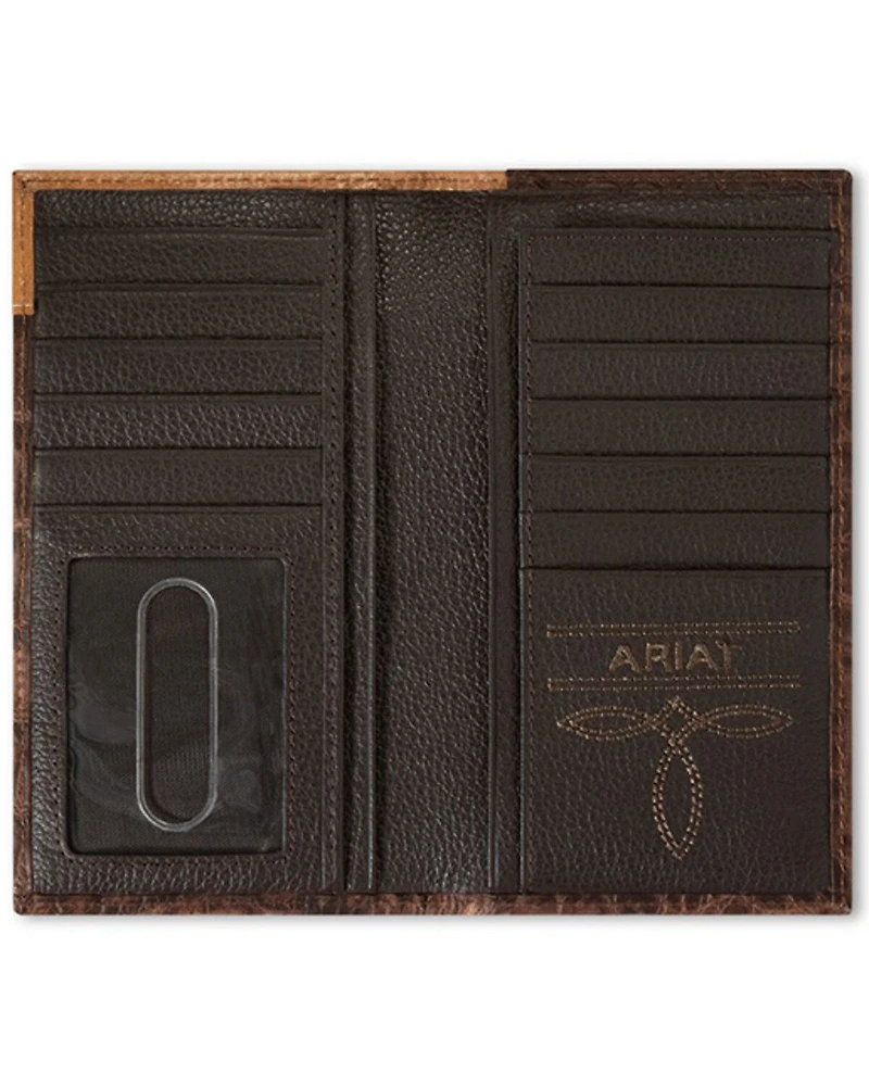 Ariat Men's Floral Embossed Bi-Fold Rodeo Wallet