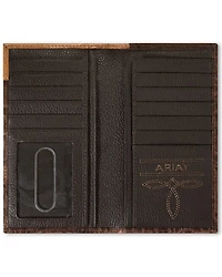 Ariat Men's Floral Embossed Bi-Fold Rodeo Wallet