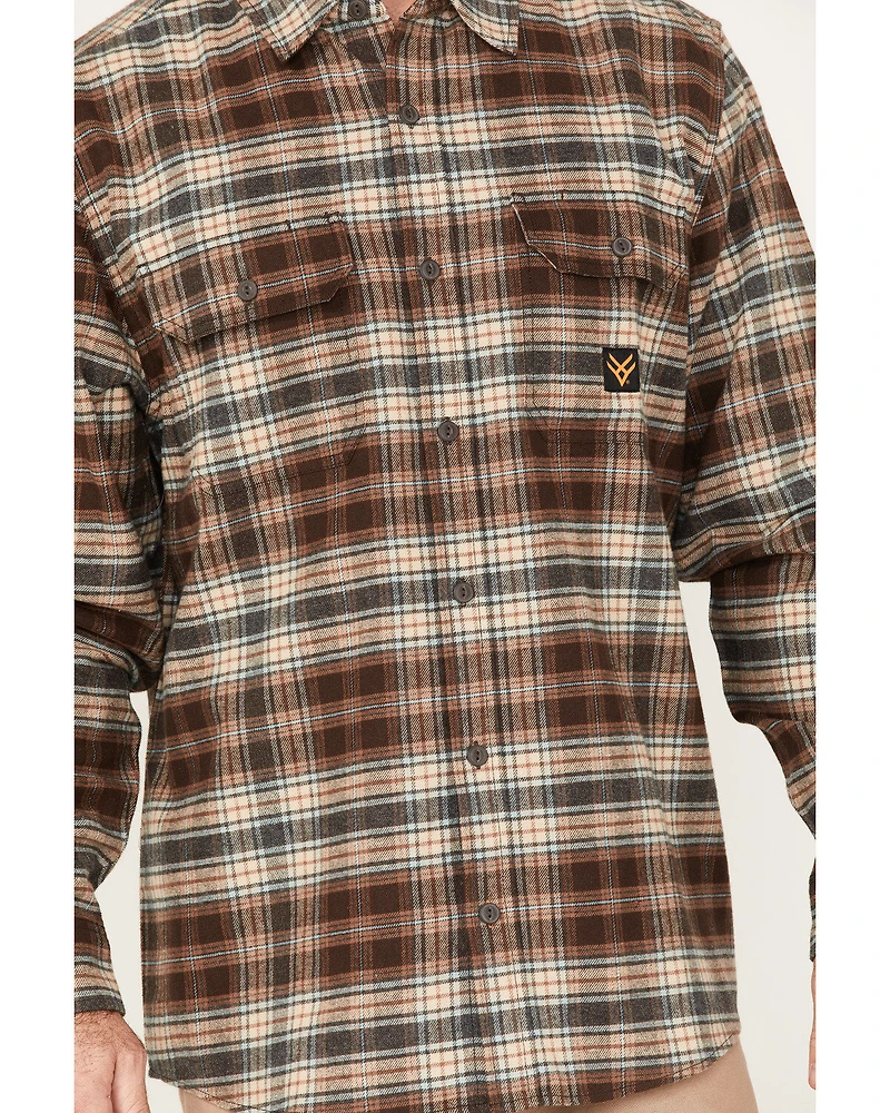 Hawx Men's Plaid Button-Down Flannel Work Shirt