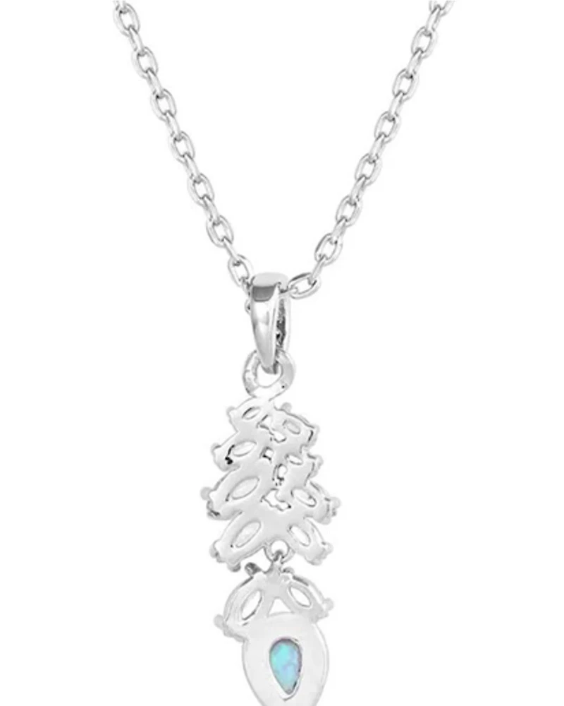 Montana Silversmiths Women's Mystic Falls Opal Crystal Necklace