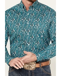 Roper Men's Amarillo Paisley Print Long Sleeve Button-Down Western Shirt