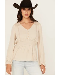 Shyanne Women's Lace Long Sleeve Button-Down Shirt