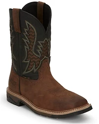 Justin Men's Stampede Bolt Pull On Western Work Boots - Nano Composite Toe