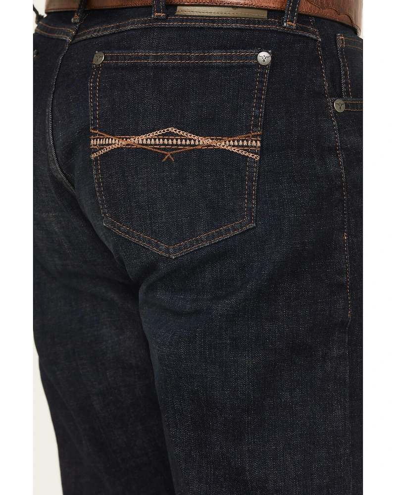 Wrangler Men's 20X Dark Wash Vintage Bootcut Stretch Denim Jeans