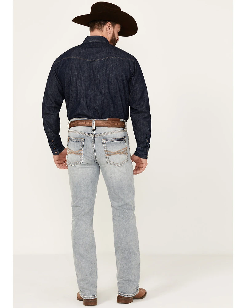 RANK 45® Men's Ringo Wash Ambush Slim Straight Performance Stretch Denim Jeans