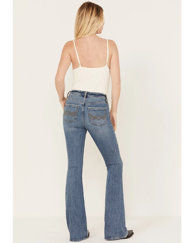 Idyllwind Women's Foxwood High Risin' Rhinestone Flare Jeans