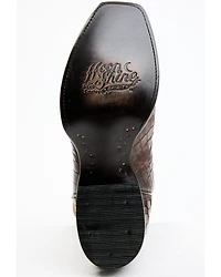 Moonshine Spirit Men's Madison Brown Printed Leather Western Boots - Square Toe